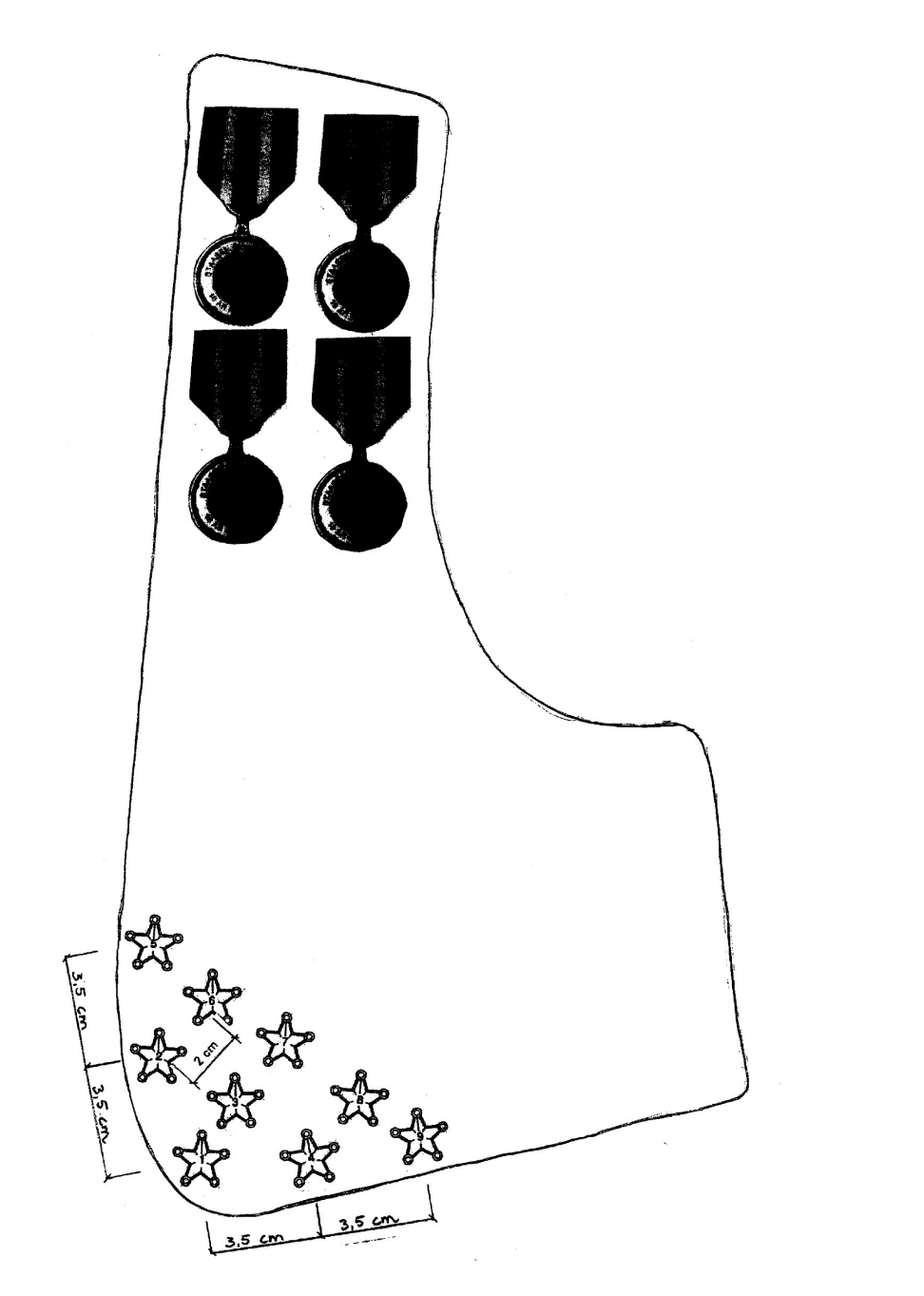 Medaljeanheng tegning Medaljeanheng tegning